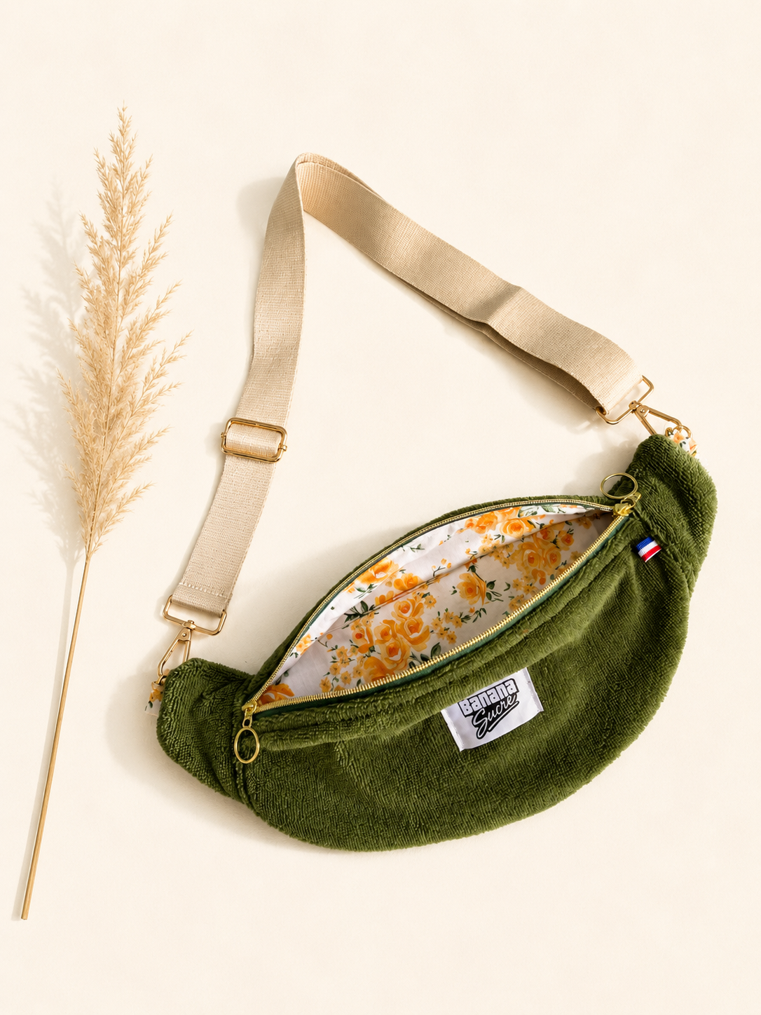 Sac banane éponge kaki