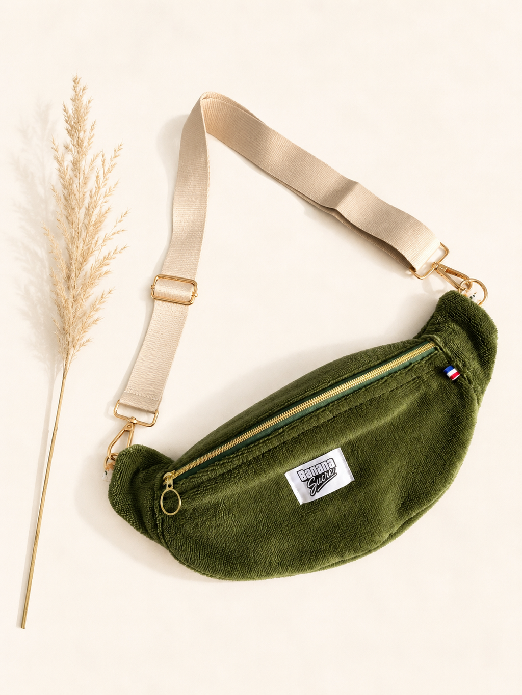 Sac banane éponge kaki